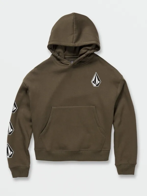 Big Boys Iconic Stone Pullover Hoodie - Military sold by Volcom