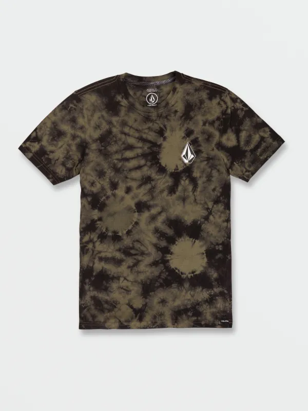 Big Boys Iconic Stone Dye Short Sleeve Tee - Military sold by Volcom