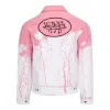 Von Dutch designed by Marc Jacques Burton Pink Lightening Denim Jacket sold by Von Dutch