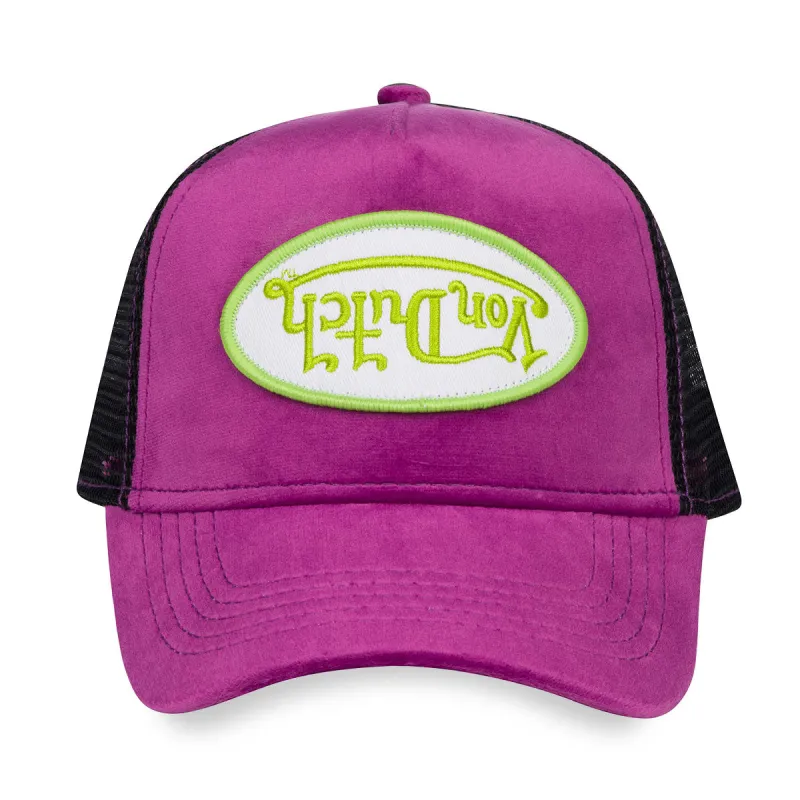 Purple Lime Velvet Crush Trucker sold by Von Dutch
