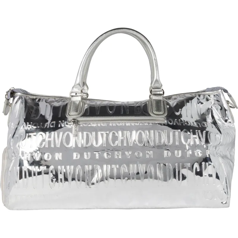 Silver Foil Reflective Duffle Bag sold by Von Dutch
