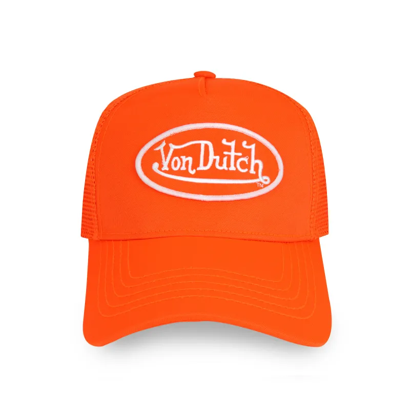 Von Dutch Neon Orange Trucker Hat made by Von Dutch