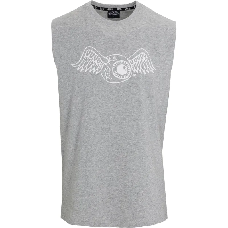 Originals Flying Eyeball Gray Sleeveless Tee sold by Von Dutch