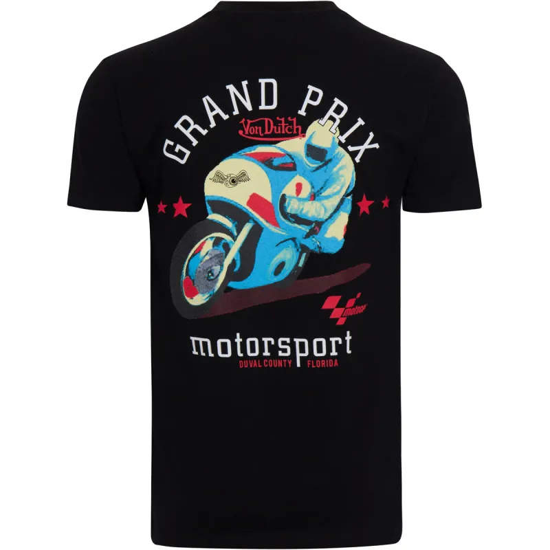 Moto 4 Grand Prix Racer Black SS Tee sold by Von Dutch