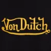 Men's Embroidered Logo Gold on Black Hoodie sold by Von Dutch