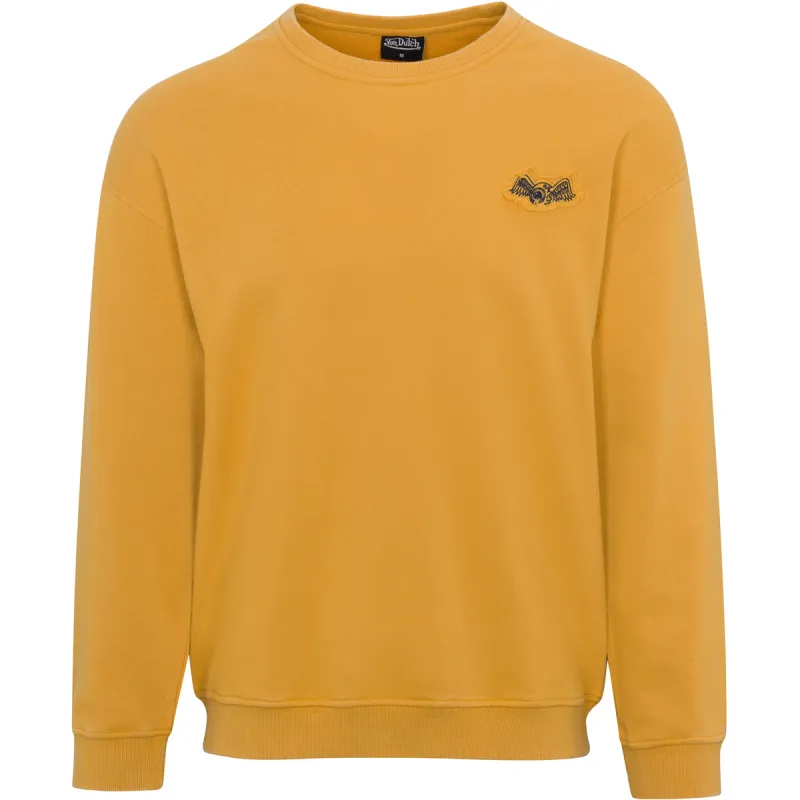 Mustard French Terry Crew Neck Sweater sold by Von Dutch