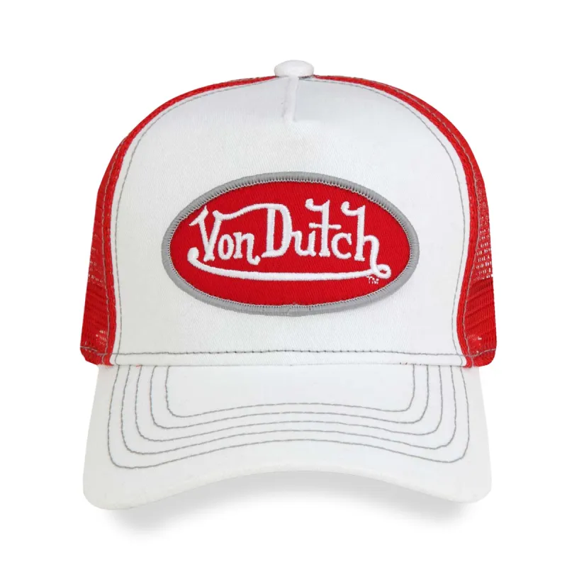 White & Red Trucker sold by Von Dutch