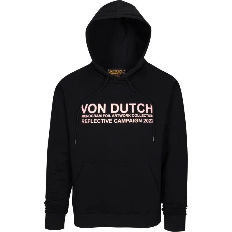 Reflective Collection Hoodie Rose Gold on Black made by Von Dutch