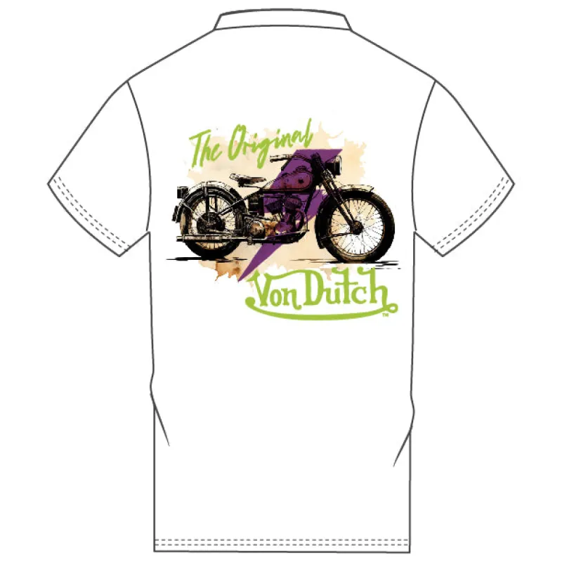 Von Dutch Biker White SS Tee sold by Von Dutch
