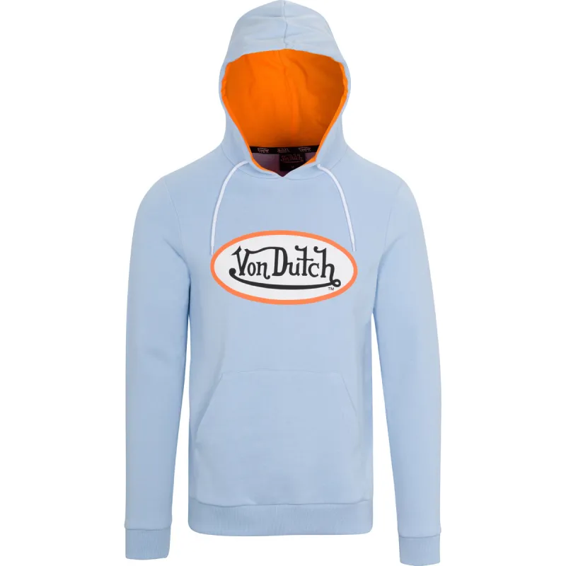 Von Dutch Originals Logo Patch Light Blue Hoodie sold by Von Dutch