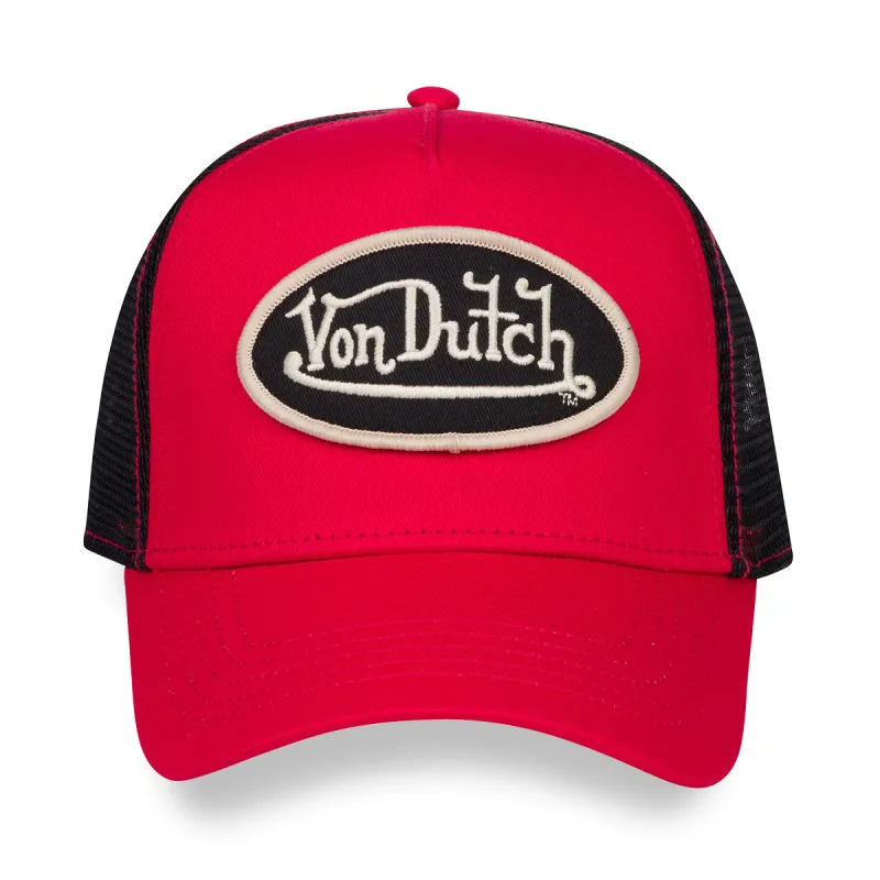 Red, Off-White & Black Trucker sold by Von Dutch