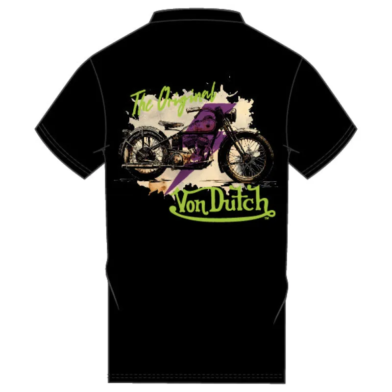 Von Dutch Biker Black SS Tee sold by Von Dutch