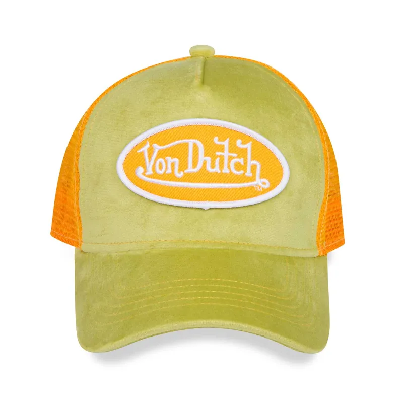 Sherbet Crush Velvet Trucker sold by Von Dutch