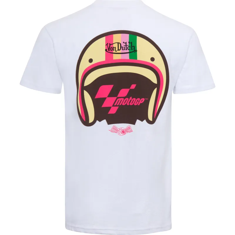 Moto 4 Helmet White SS Tee sold by Von Dutch