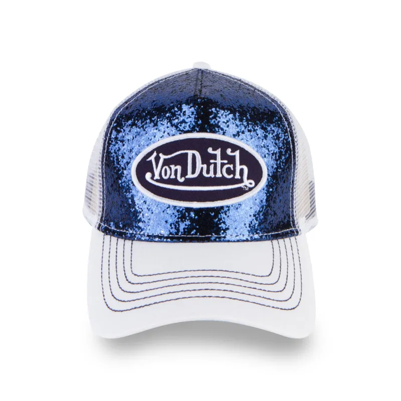 Navy Glitter Trucker sold by Von Dutch