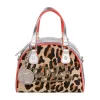 Leopard & Silver Leather Von Dutch Paris Bowling Bag sold by Von Dutch