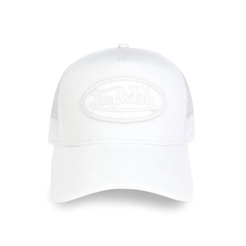 Von Dutch Triple White Trucker Hat sold by Von Dutch