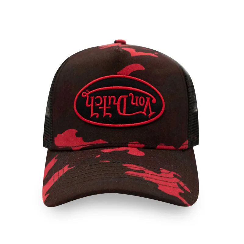 Red Rambo Camo Trucker sold by Von Dutch
