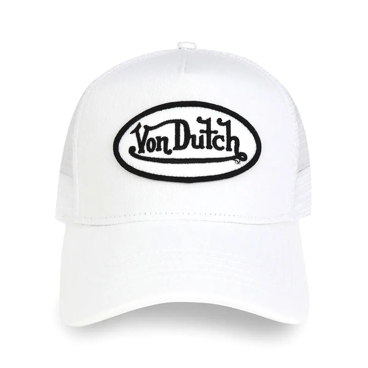 White & Black Classic Trucker Hat sold by Von Dutch