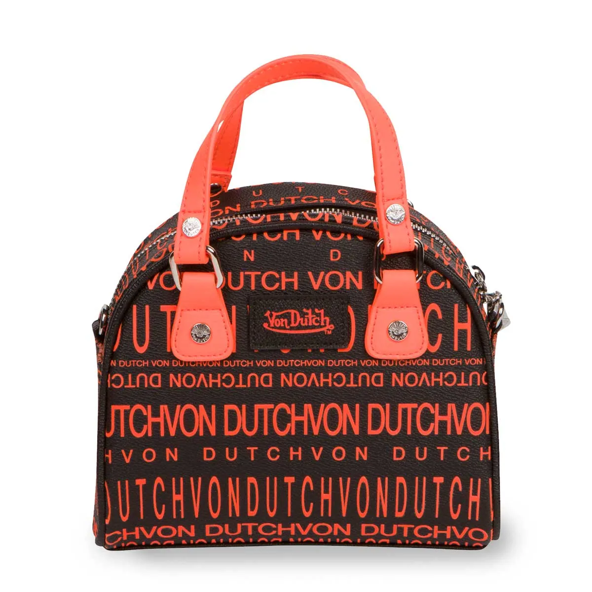 Monogram Black & Orange Bowling Bag Small sold by Von Dutch