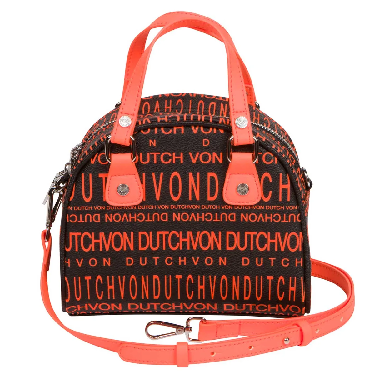 Monogram Black & Orange Bowling Bag Small sold by Von Dutch product image thumbnail 3