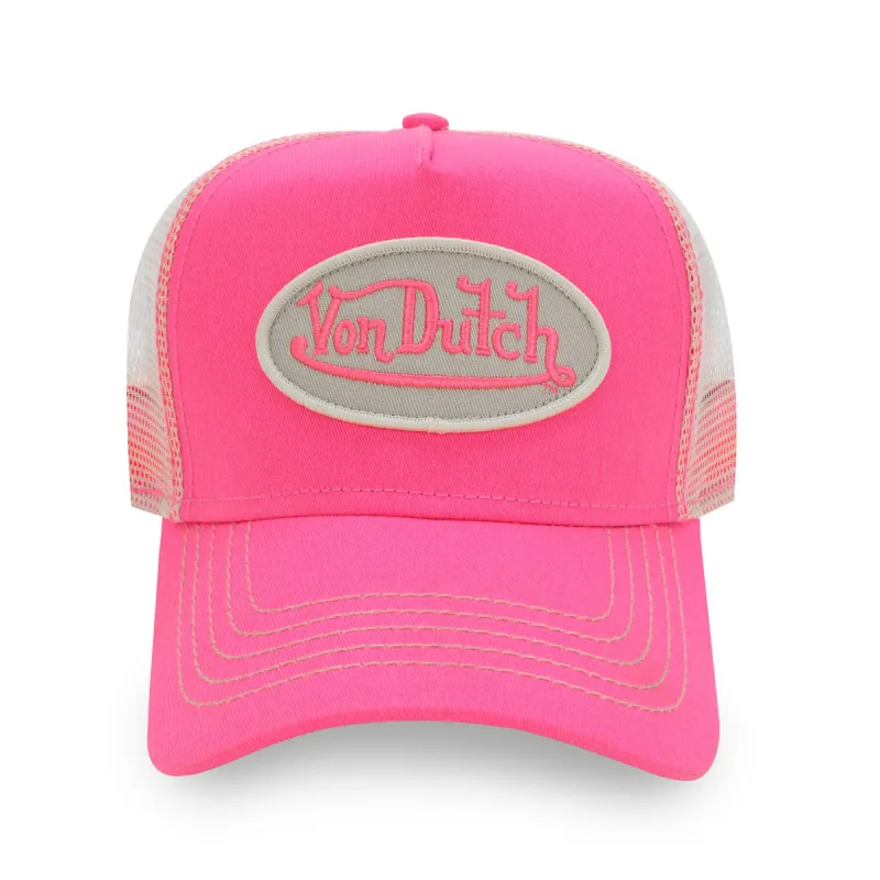 Hot Pink and Cream Trucker made by Von Dutch