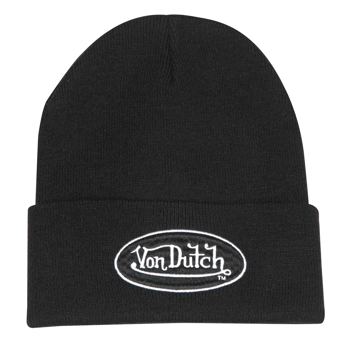 Black with Embroidered Beanie sold by Von Dutch