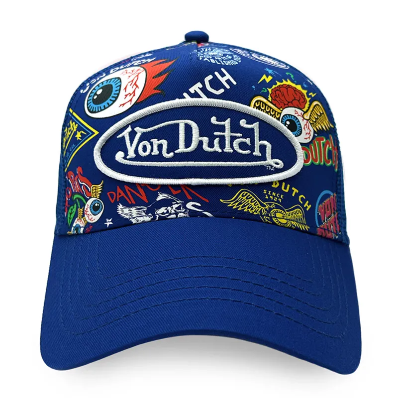 Jax Blue All-Over-Print-Trucker sold by Von Dutch