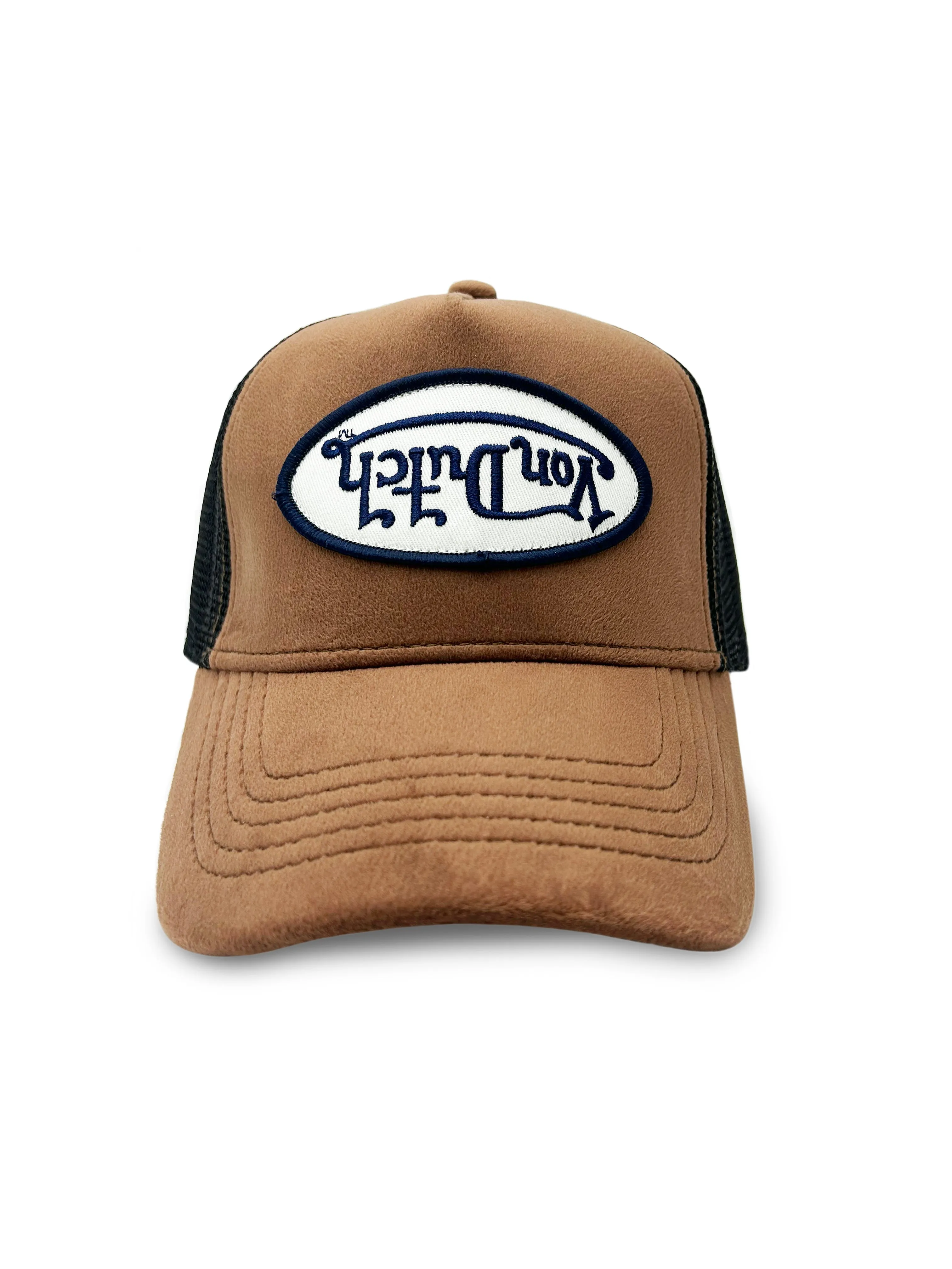 Brown Velvet Trucker Hat sold by Von Dutch