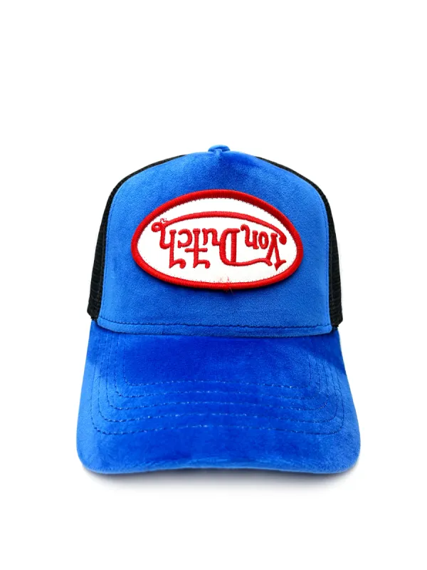 Blue Velvet Trucker sold by Von Dutch