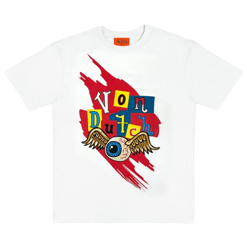 Von Dutch Flying Eye on White SS Tee made by Von Dutch