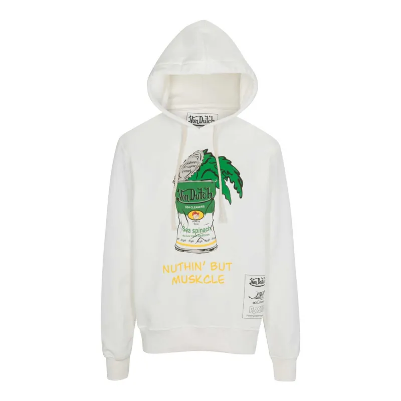 Von Dutch x Popeye Spinach Hoodie - White sold by Von Dutch