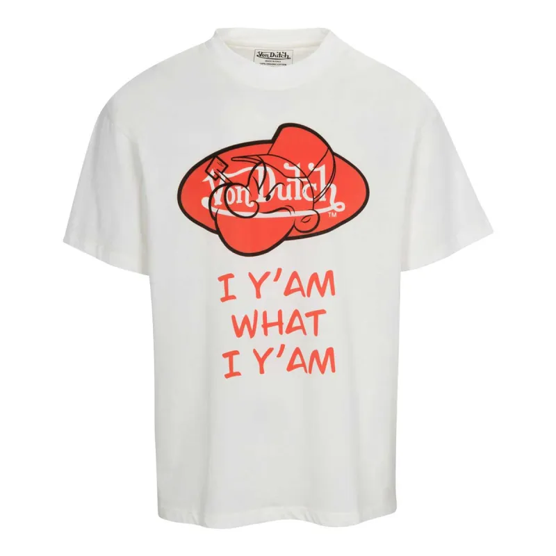 Von Dutch x Popeye Oval SS Tee - White sold by Von Dutch