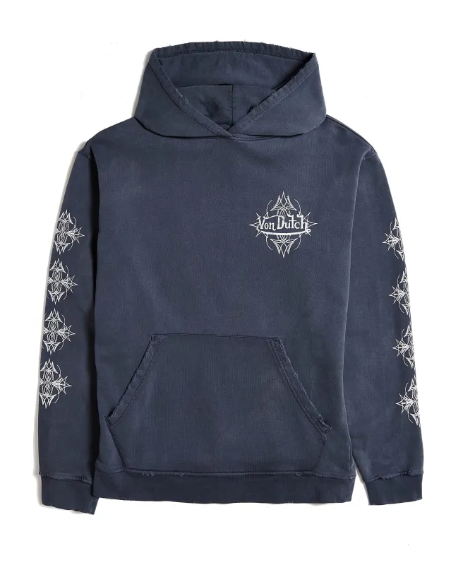 Von Dutch Vintage Azure & White Chopper Hoodie sold by Von Dutch