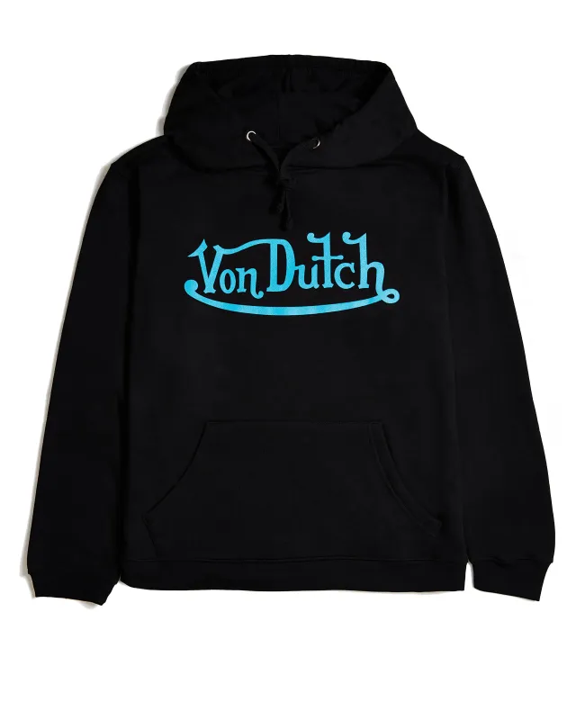 Von Dutch Originals Blue on Black Hoodie sold by Von Dutch