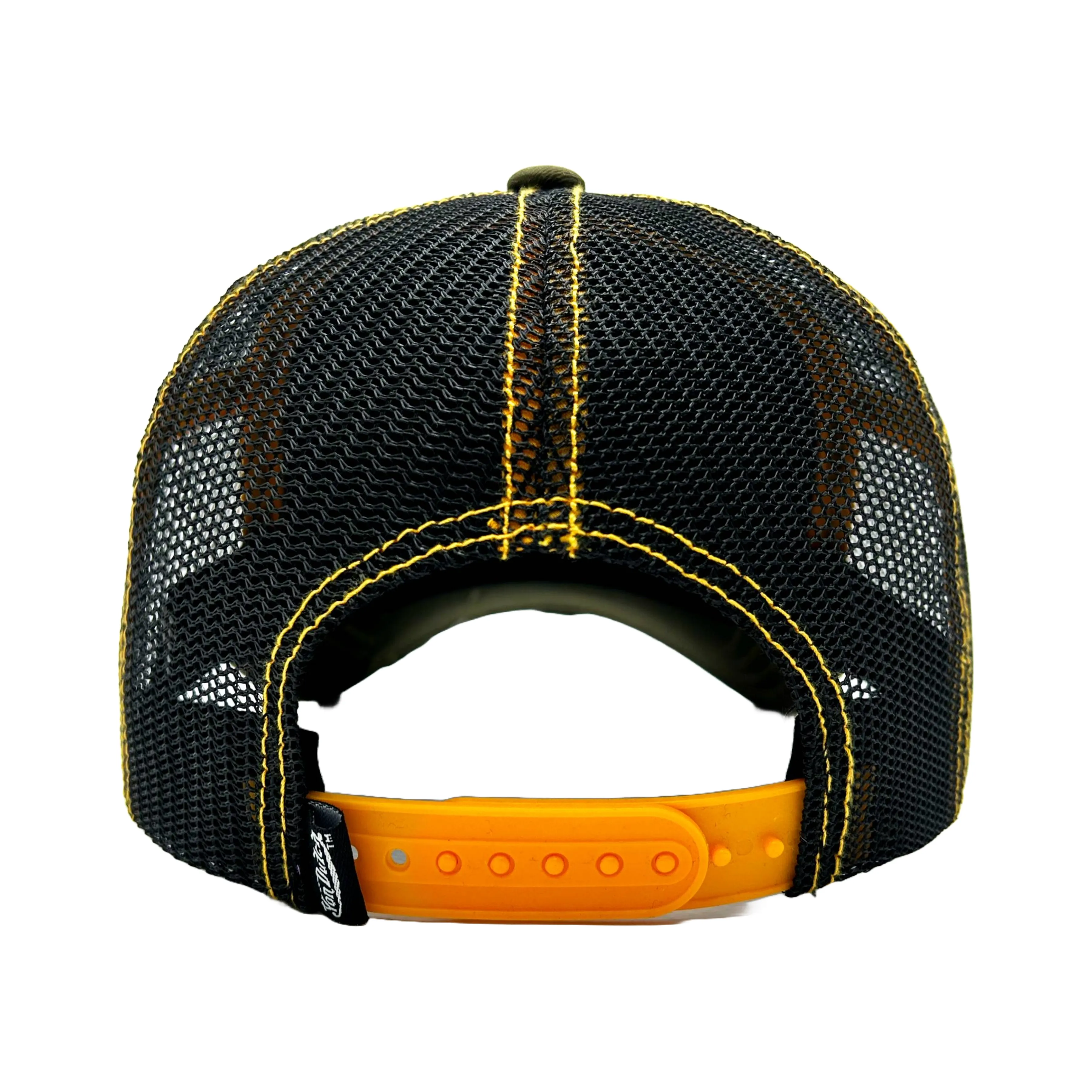 Von Dutch Olive & Yellow Classic Distressed Trucker Hat sold by Von Dutch product image thumbnail 4