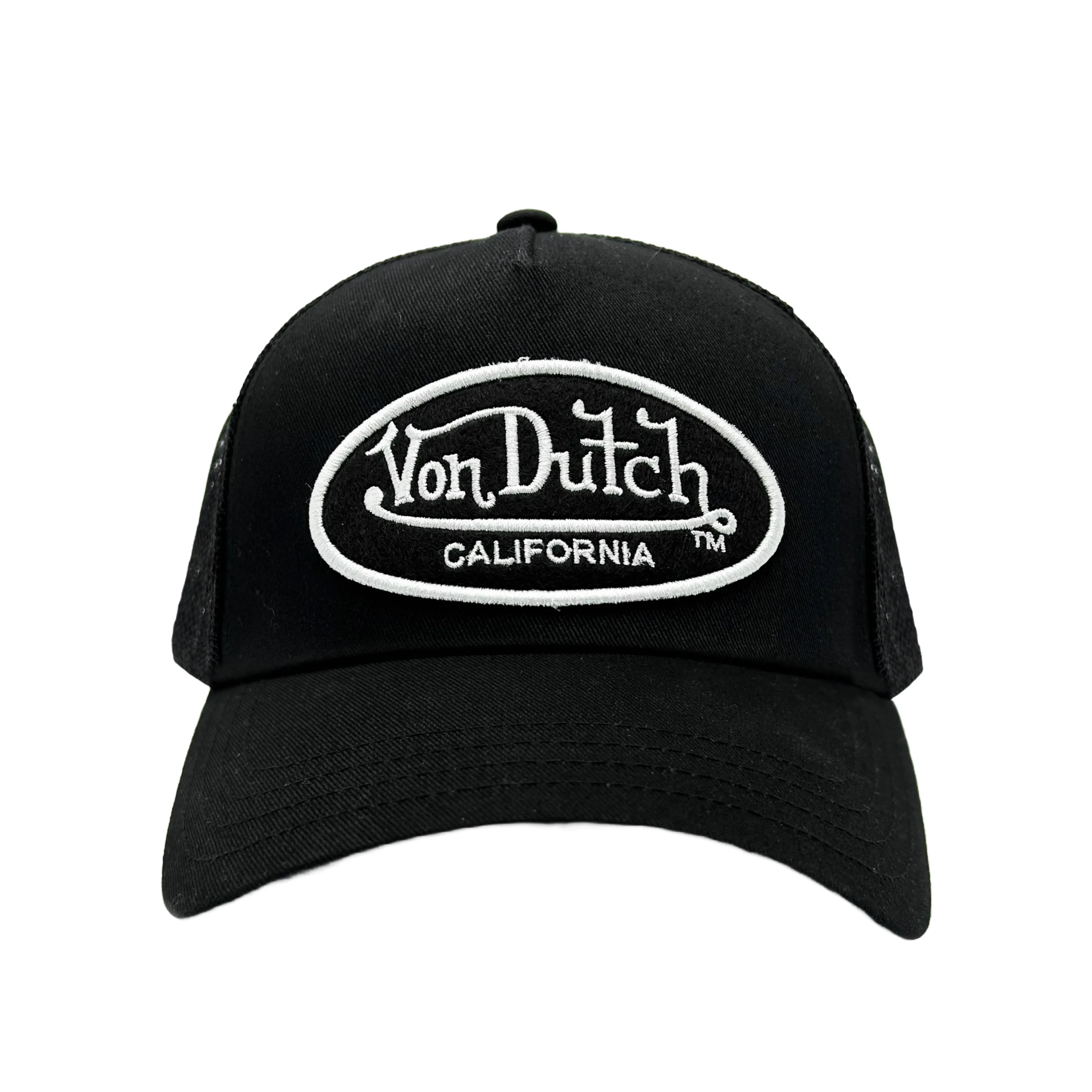 Von Dutch Black & White California Classic Logo Trucker Hat sold by Von Dutch