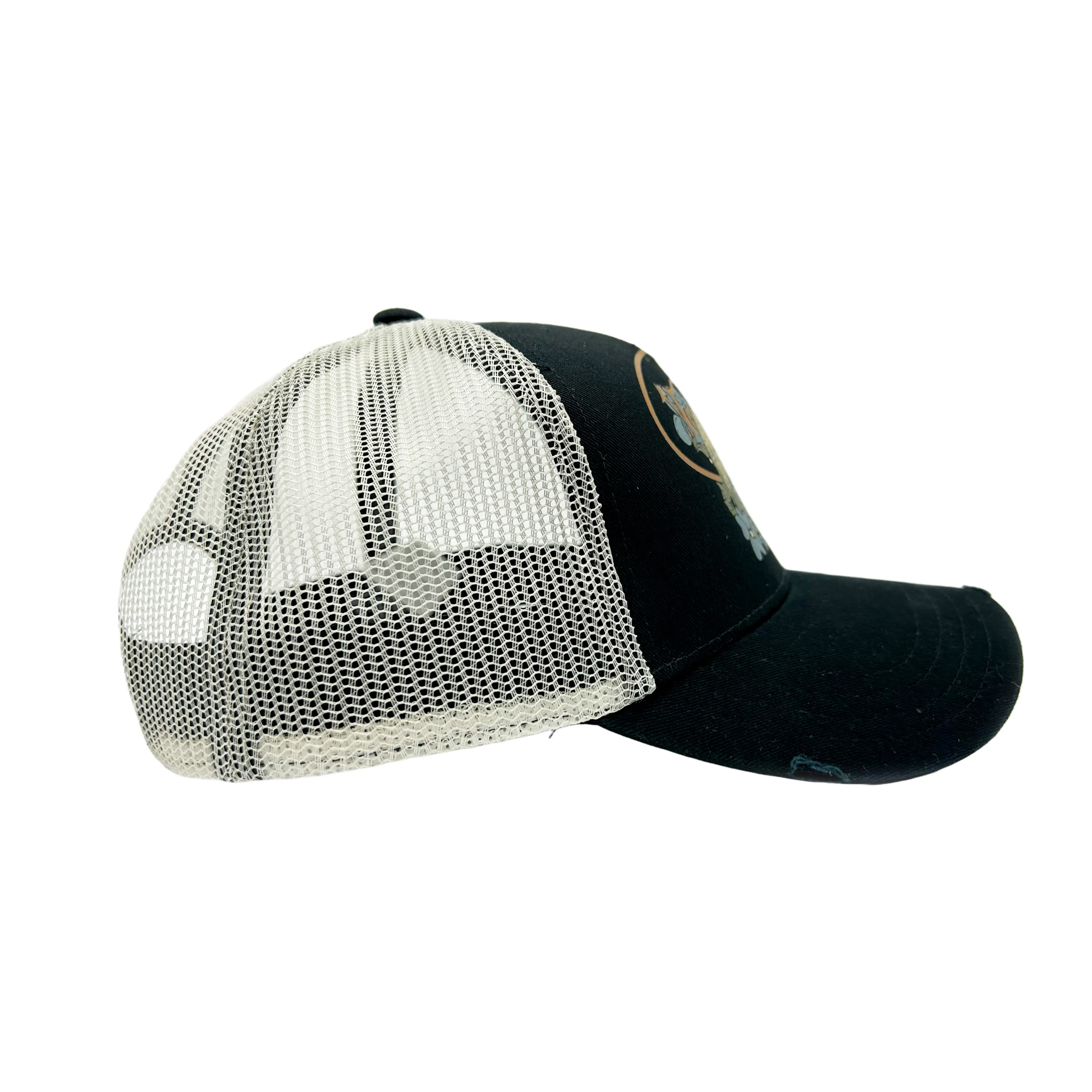 Black VERGE Distressed Trucker Hat sold by Von Dutch product image thumbnail 3