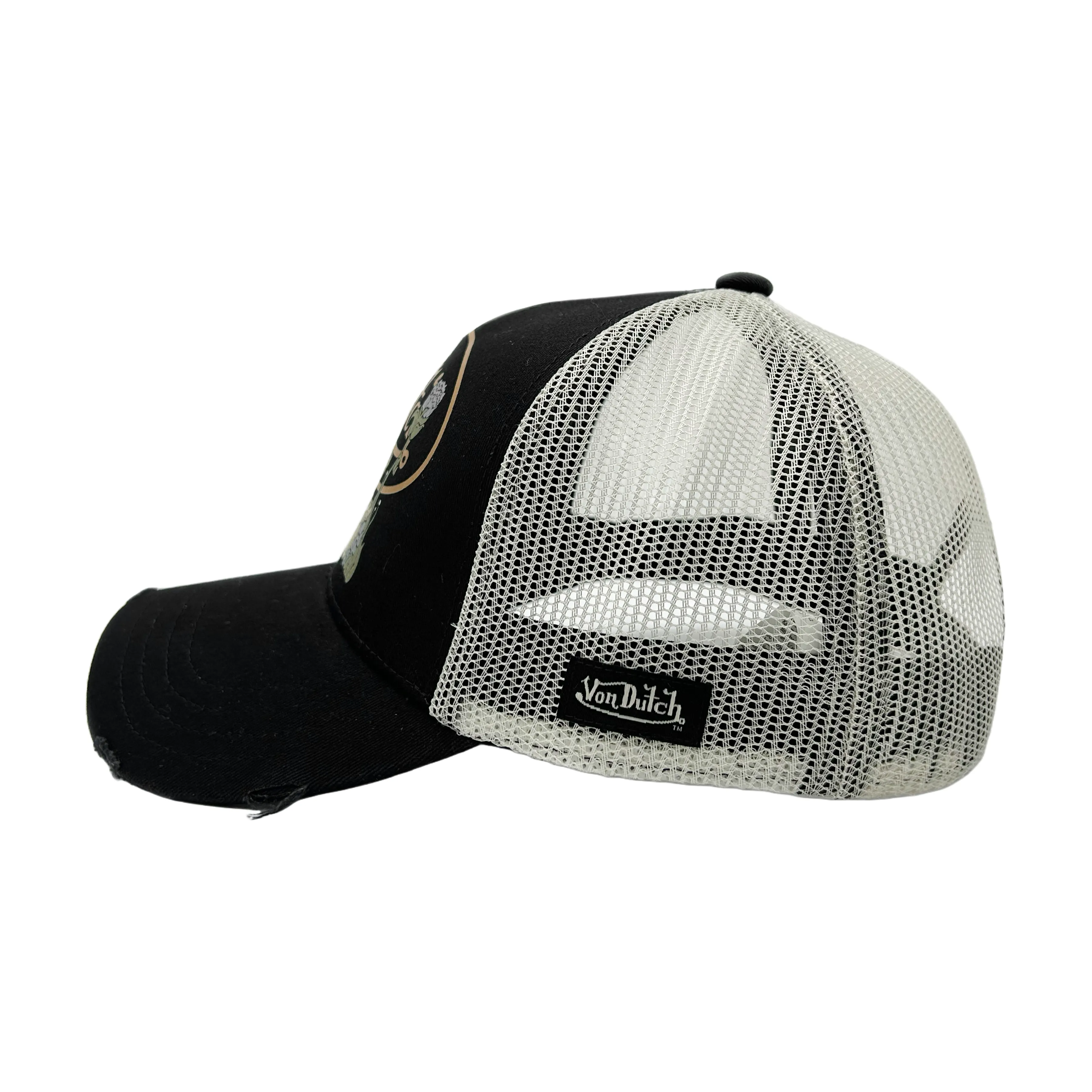 Black VERGE Distressed Trucker Hat sold by Von Dutch product image thumbnail 2