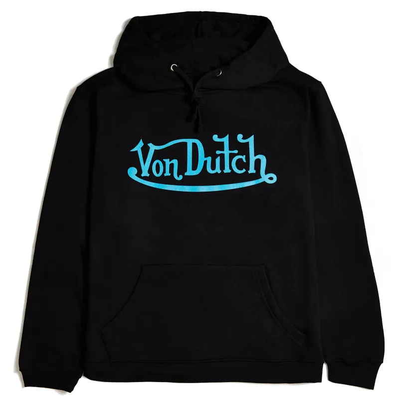 Von Dutch Originals Blue on Black Hoodie sold by Von Dutch