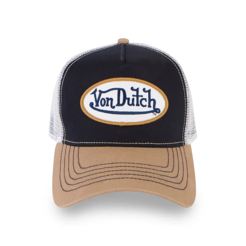 Von Dutch Navy with Tan Trucker Hat sold by Von Dutch