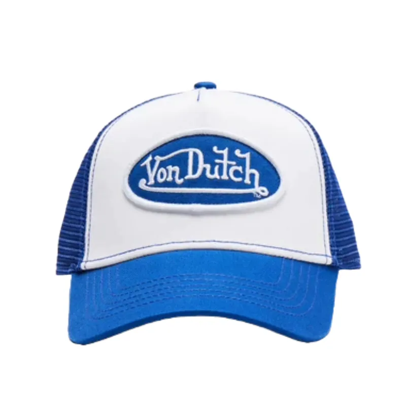 Blue & White Trucker Hat sold by Von Dutch