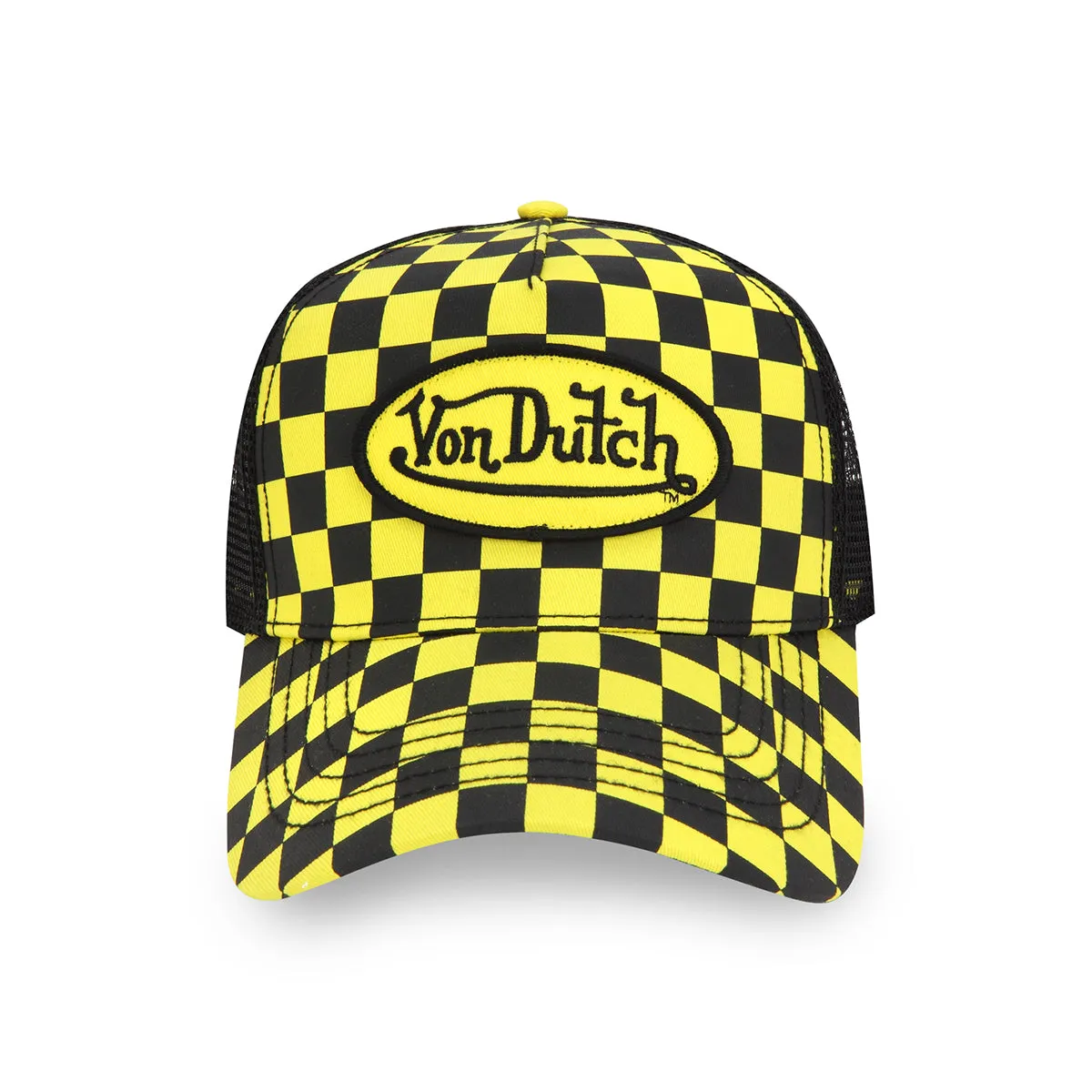 Von Dutch Black/Yellow Checker Trucker Hat sold by Von Dutch product image thumbnail 2