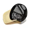 Black Straw Trucker Hat sold by Von Dutch