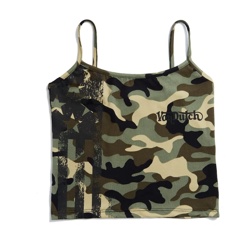 Camo Racing Spaghetti Top sold by Von Dutch
