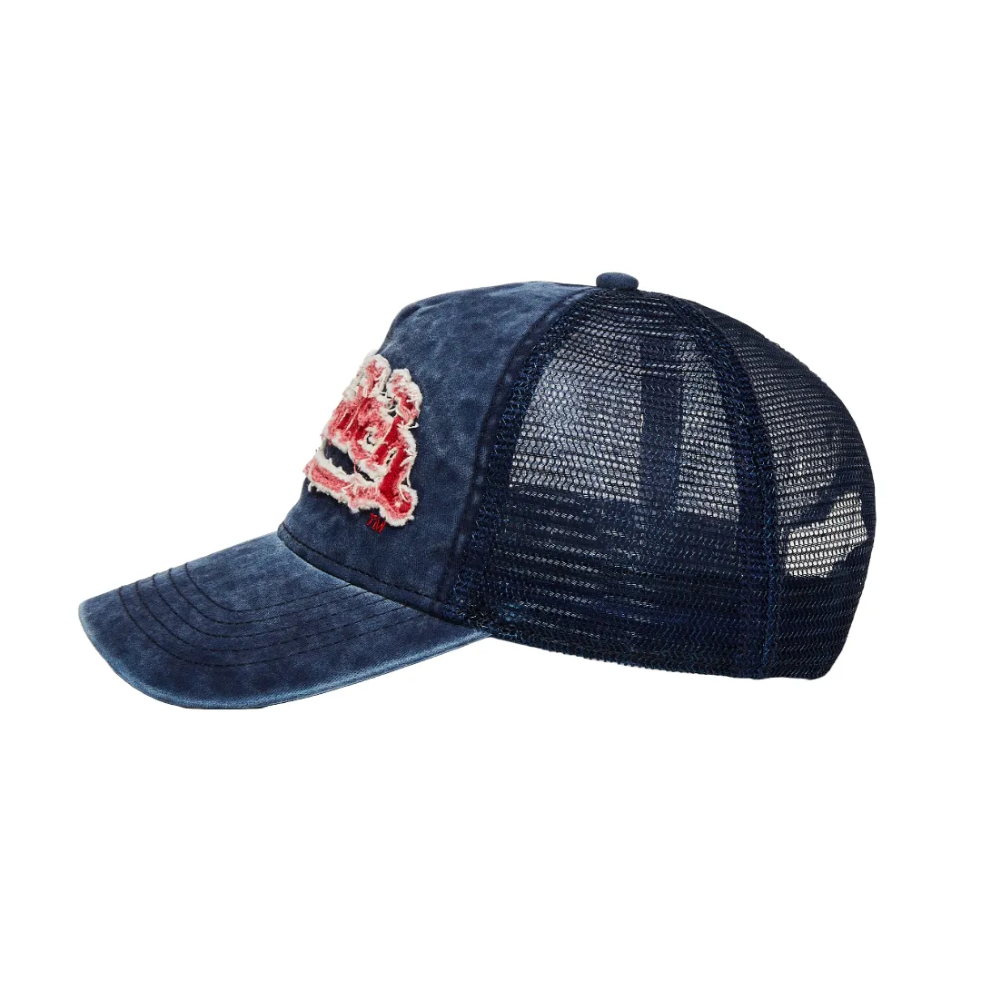 Distressed Denim Navy Trucker Hat sold by Von Dutch product image thumbnail 2
