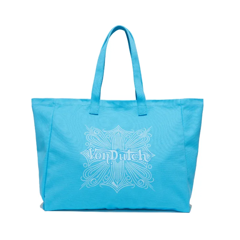 Von Dutch Sky Cruiser Blue Classic Chopper Tote sold by Von Dutch