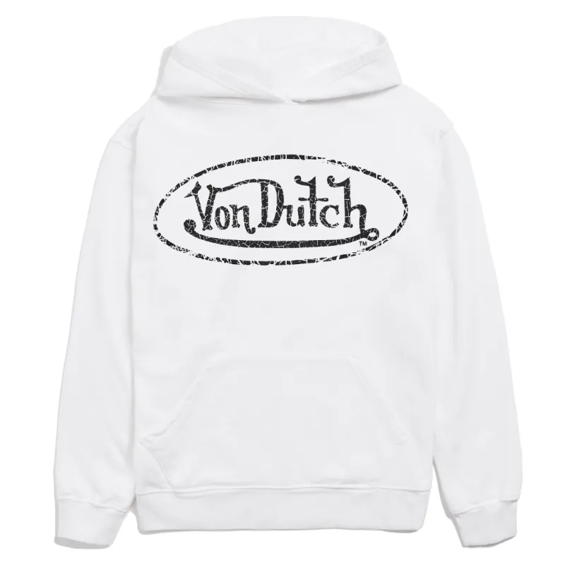 White French Terry Washed Logo Hoodie made by Von Dutch
