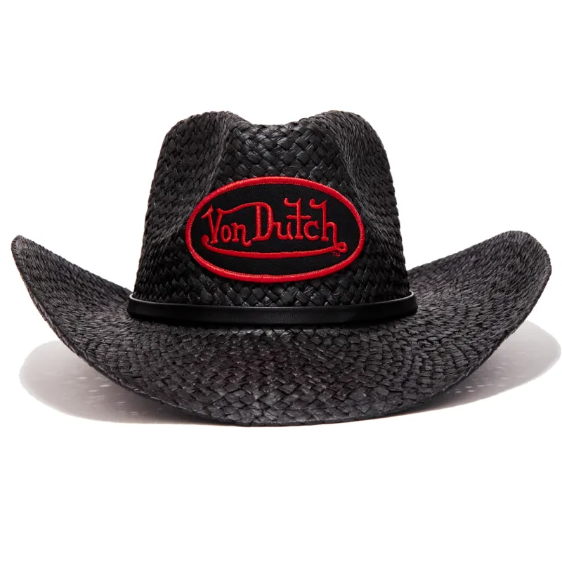 Black & Red Classic Cowboy Hat sold by Von Dutch