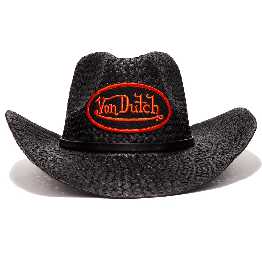 Black & Orange Classic Cowboy Hat sold by Von Dutch